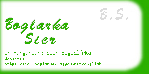 boglarka sier business card